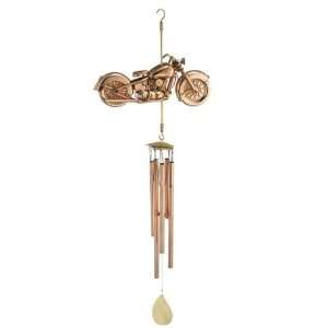   Copper Bad to the Bone Motorcycle Wind Chime Patio, Lawn & Garden