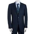 zegna dark blue windowpane wool 2 button fit rom suit with single 