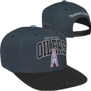  Houston Oilers Mitchell & Ness Arch Logo 2 Tone Snapback 