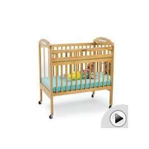  Angeles Safe T Side Crib   Natural 1 Mirror Panel 1 Clear 