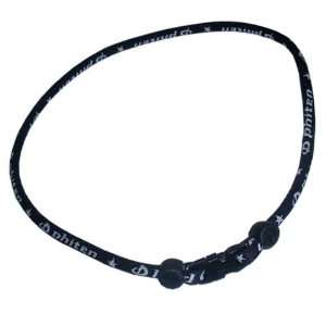  Phiten Custom Star Black Titanium Necklace with Black Trim 