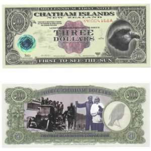    New Zealand Chatham Islands 1999 3 Dollars 