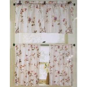   and Flower Tier & Curtain Valance Set 