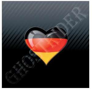  German Germany Flag Heart Car Trucks Sticker Decal 