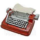antique red metal typewriter machine 1 12 doll s house
