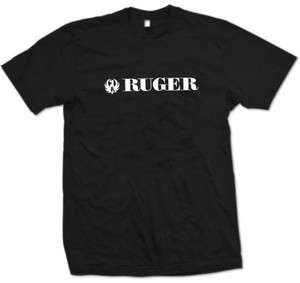 RUGER FIREARMS Black T shirt sizes Sm XL  