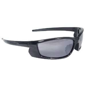   Protective Safety Glasses, Smoke Lens, Black Frame