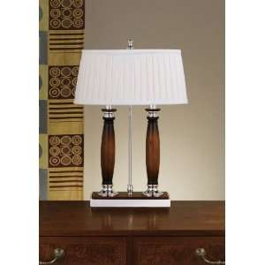   Collection Walnut/Polished Nickle Desk Lamp