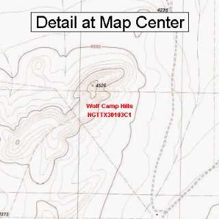   Map   Wolf Camp Hills, Texas (Folded/Waterproof)