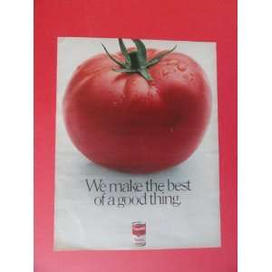  Campbells Tomato soup, 1970 Print Ad (big red tomato 