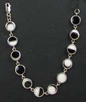 Sterling Silver Lunar Phases Bracelet Moon Wiccan 8 Inches