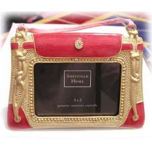  Gold and Red Purse Metal Frame