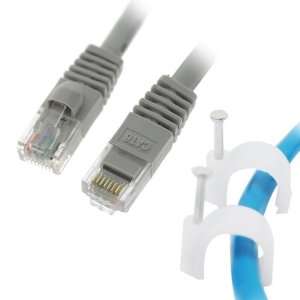  GTMax Cable Clip RG6  100 PC/Bag+Cat6e Network CAB (White 