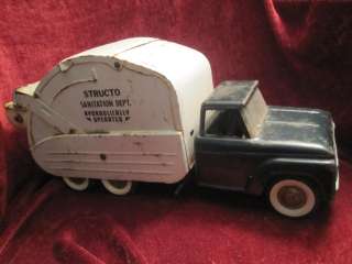 1960s structo sanitation garbage truck hydraulically operated soild 