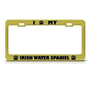  Irish Water Spaniel Dog Animal Metal license plate frame 