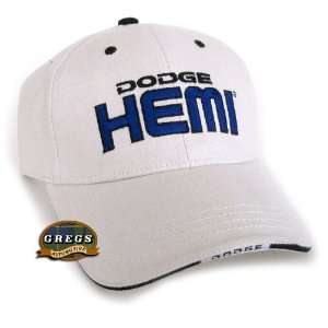 Dodge HEMI Hat Cap in White (Apparel Clothing)