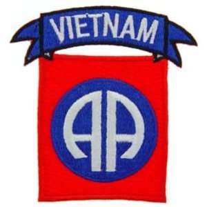  U.S. Army 82nd Airborne Vietnam Patch Red & Blue 3 Patio 