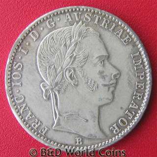 AUSTRIA 1859 B 1/4 FLORIN SILVER XF DETAILS RARE COIN  