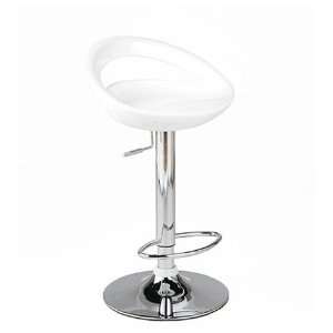  Agnes Bar/Counter Stool in White and Chrome