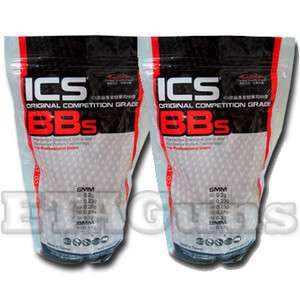   ICS Seamless Invisible Black 0.2g .20g .2g 0.20g .2 6mm Airsoft BB BBs