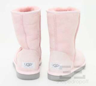 UGG Light Pink Suede Classic Short Shearling Boots Size 5  