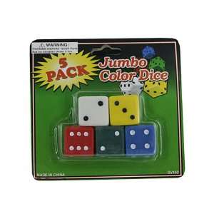  Jumbo colored dice   Case of 24