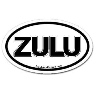  South Africa Zulu Black and White Car Bumper Sticker Decal 