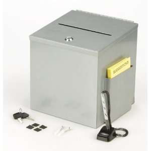  Metal Suggestion Box with Locking Door and Side Pocket 
