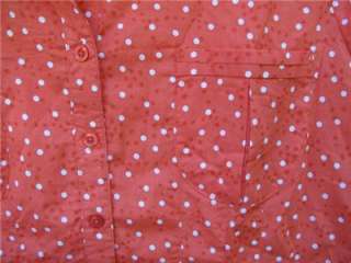 Up for sale today is a Coldwater Creek Ribbon Tab Sleeved Polka Dot 