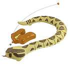 Beige Brown Plastic Rattle Snake Design Remote Control Toy
