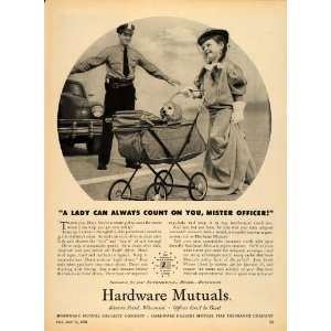  1952 Ad Hardware Mutual Casualty Officer Puppy Child 