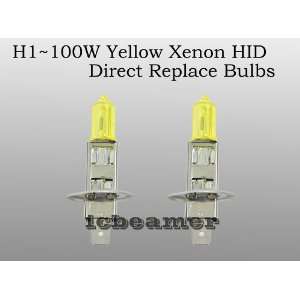  H1 Xenon HID 100W Golden Yellow Light Bulb High/Low/Fog 