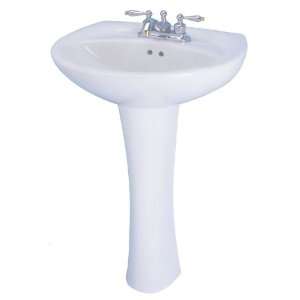 Cascadian Marketing P1106 Prestige Design White Lavatory Pedestal Sink 