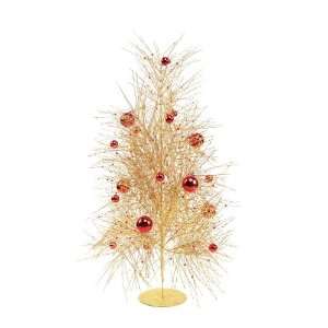   Red Ornament Gold Glitter Pine Christmas Trees 31