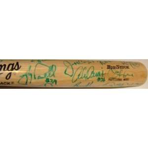 1997 Marlins WORLD SERIES Team 26 SIGNED BAT JSA   Autographed MLB 