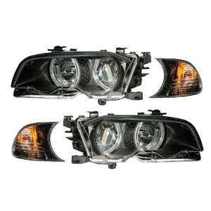 99 01 BMW 3 Series M3 Coupe Black LED Halo Projector Headlights /w 