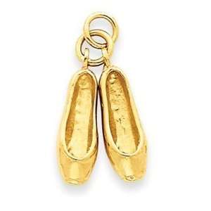  14k Gold Ballet Slippers Charm Jewelry