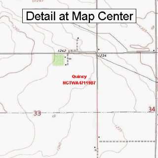   Topographic Quadrangle Map   Quincy, Washington (Folded/Waterproof