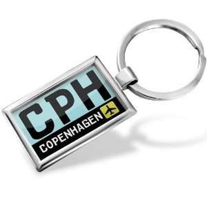 Keychain Airport code CPH / Copenhagen country Denmark   Hand Made 
