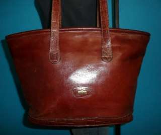   EL CAMPERO Brown Large Leather Tote Shoulder Satchel Purse Bag ITALY