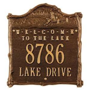   3020 Fisherboy Welcome Plaque Finish Bronze and Gold Toys & Games