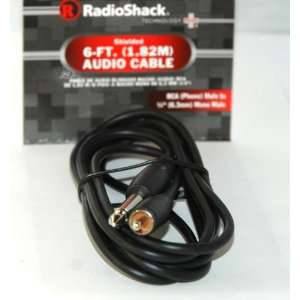 6 Ft. Shielded Cable, 1/4 Plug to RCA Plug Electronics