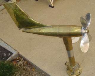   Polished Brass Nautical Windmill Anenometer ***GREAT DISPLAY***  