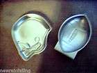   FOOTBALL HELMET AND FOOTBALL Cake Pans Molds Tins w/instructions