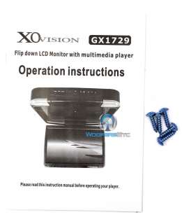 GX1729 GREY XO VISION 17 TFT LCD MONITOR DVD PLAYER 875690007949 