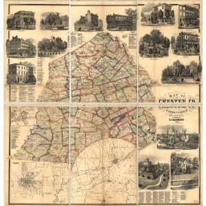  1860 Map Chester Co. Pa