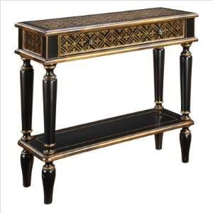  Crestview CVFYR903 Hand Painted Console Table with Shelf 
