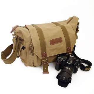   DSLR Camera Bag Shoulder Bag For Sony Canon Nikon  Army Green  
