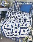 Royal Blue & Soft White Afghan, Annies crochet pattern