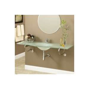   Tempered Glass Integrated Basin Three Hole 2588T WH